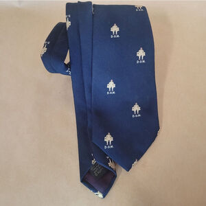 Vintage Men's Allyn Dirty Old Man "The Flasher" Necktie Blue Beige 1979